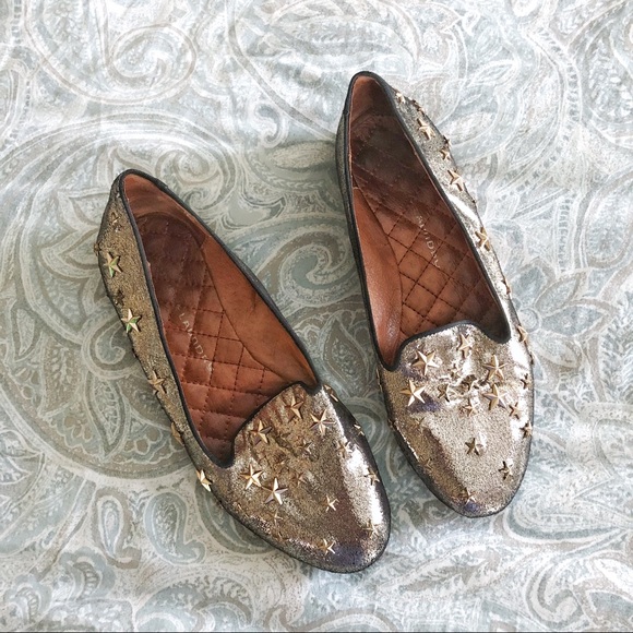 Chinese Laundry Shoes - Chinese Laundry Metallic Star Stud Loafer Flats 8